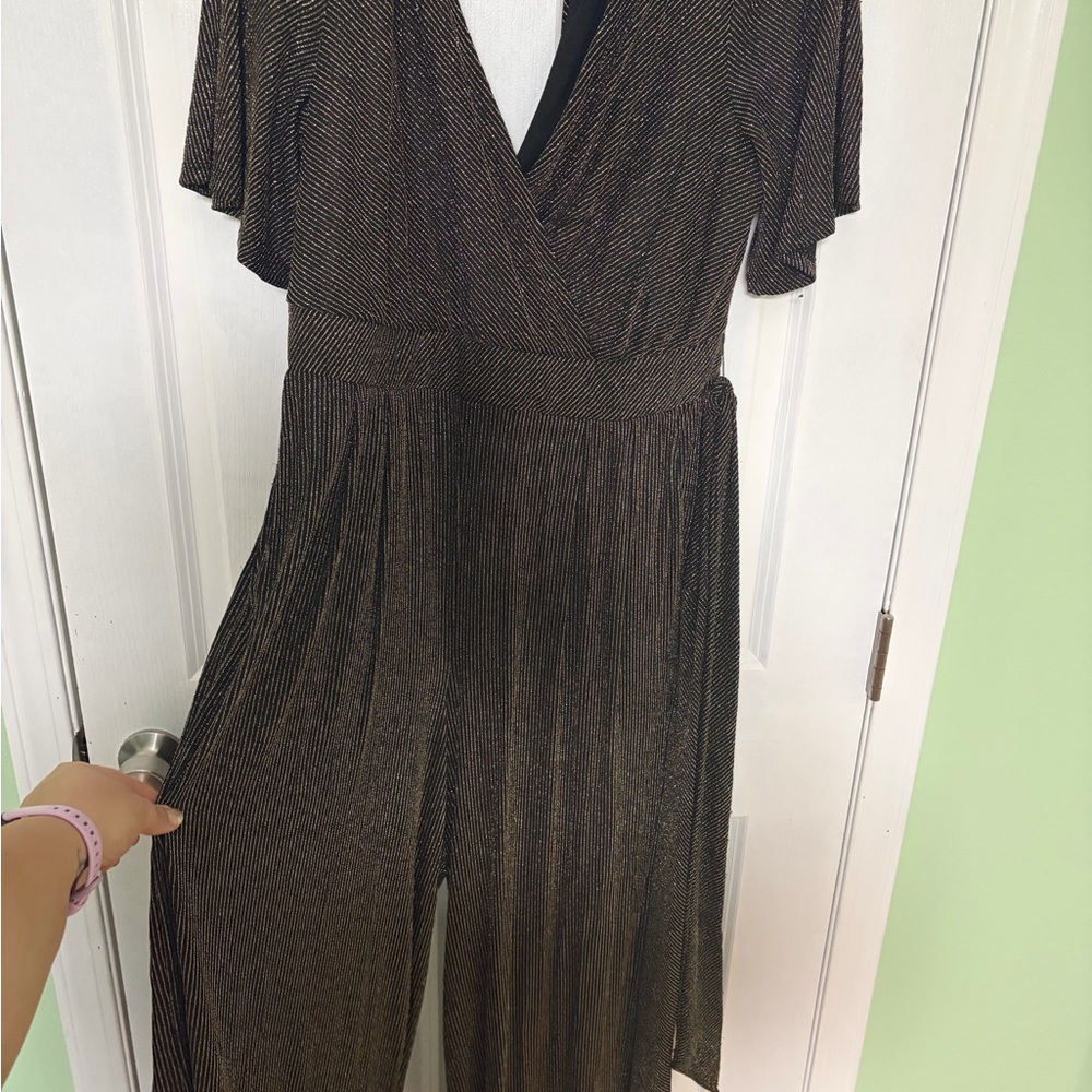 Torrid Black Maxi Dress with Subtle Gold Shimmer - Picture 4 of 4